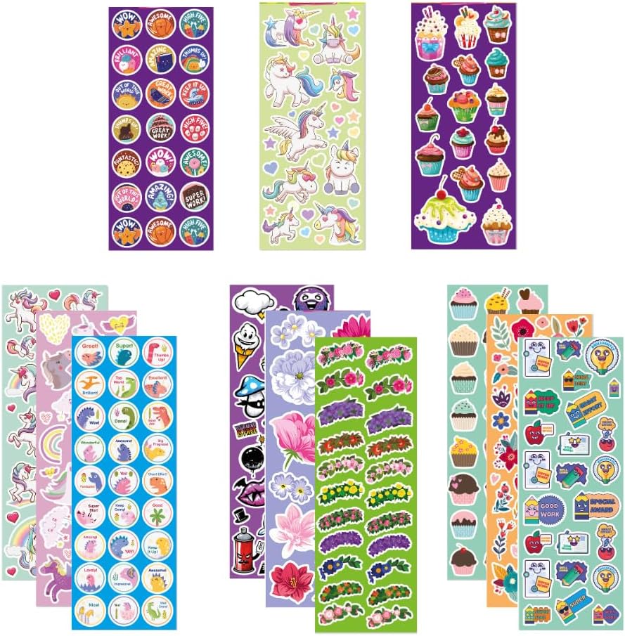 Sticker Crazy: 15 Sheets of Kids Stickers with Over 300 Different ...