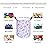 KUNRO Round Laundry Gift Basket Storage Hamper, Clothes Storage Organizer Bins, Shelf Basket with Handles for Room Decor (Purple Butterfly)