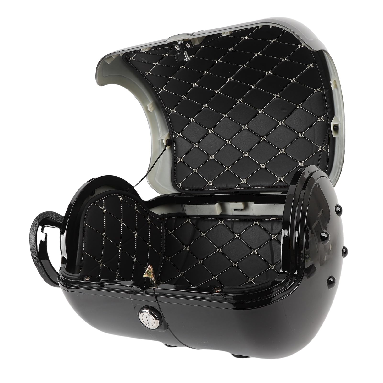 Coffre Moto 28L Top Case, Coffre de Rangement Étanche avec (Black)