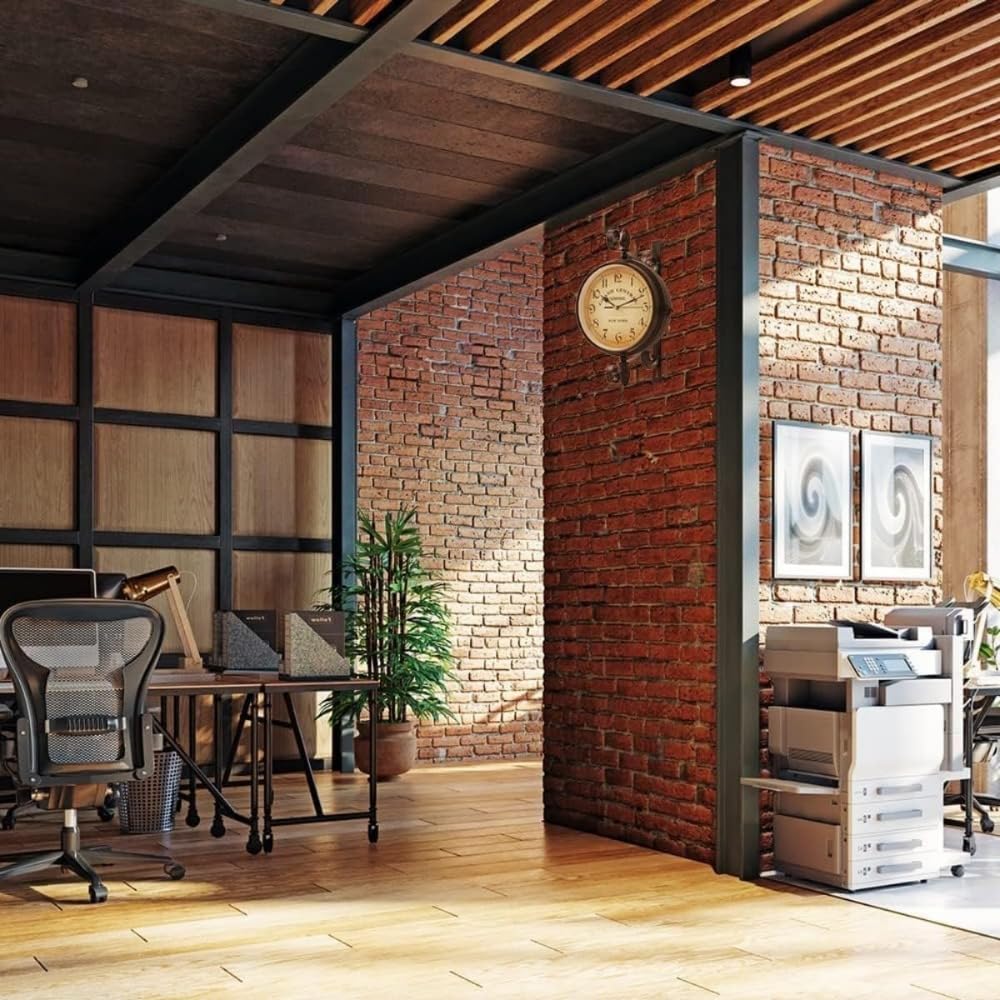 Amazon.co.jp: レトロ調 両面壁掛け時計 おしゃれ インテリア