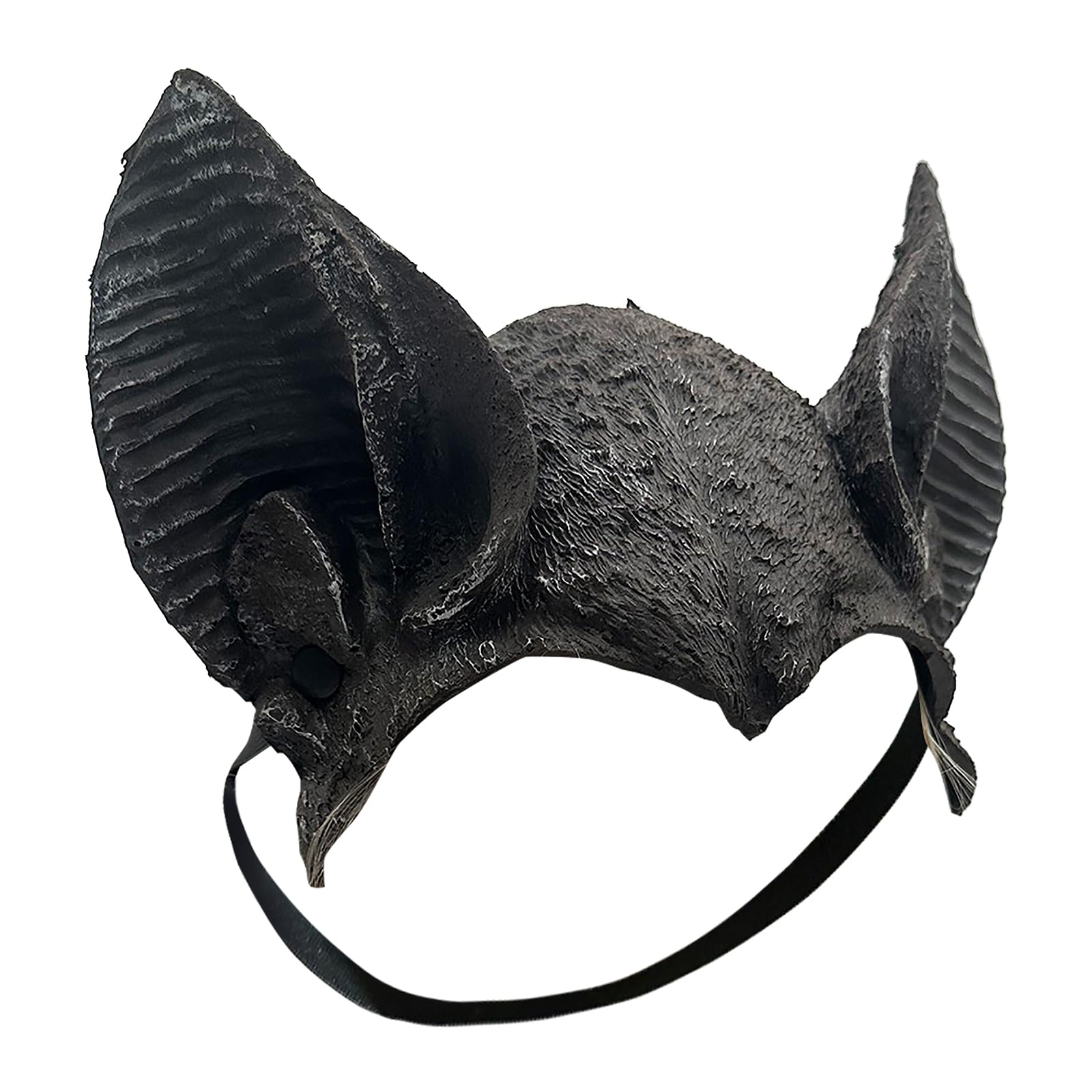 Halloween Bat Ears Hat Headband Mouth Halter Mask Set Horror Vampire Half Face Mask PU Foam Animal Headwear for Adult Halloween Cosplay Easter Carnival Roleplay Dress Up Party Masquerade Costume Props - Image 3