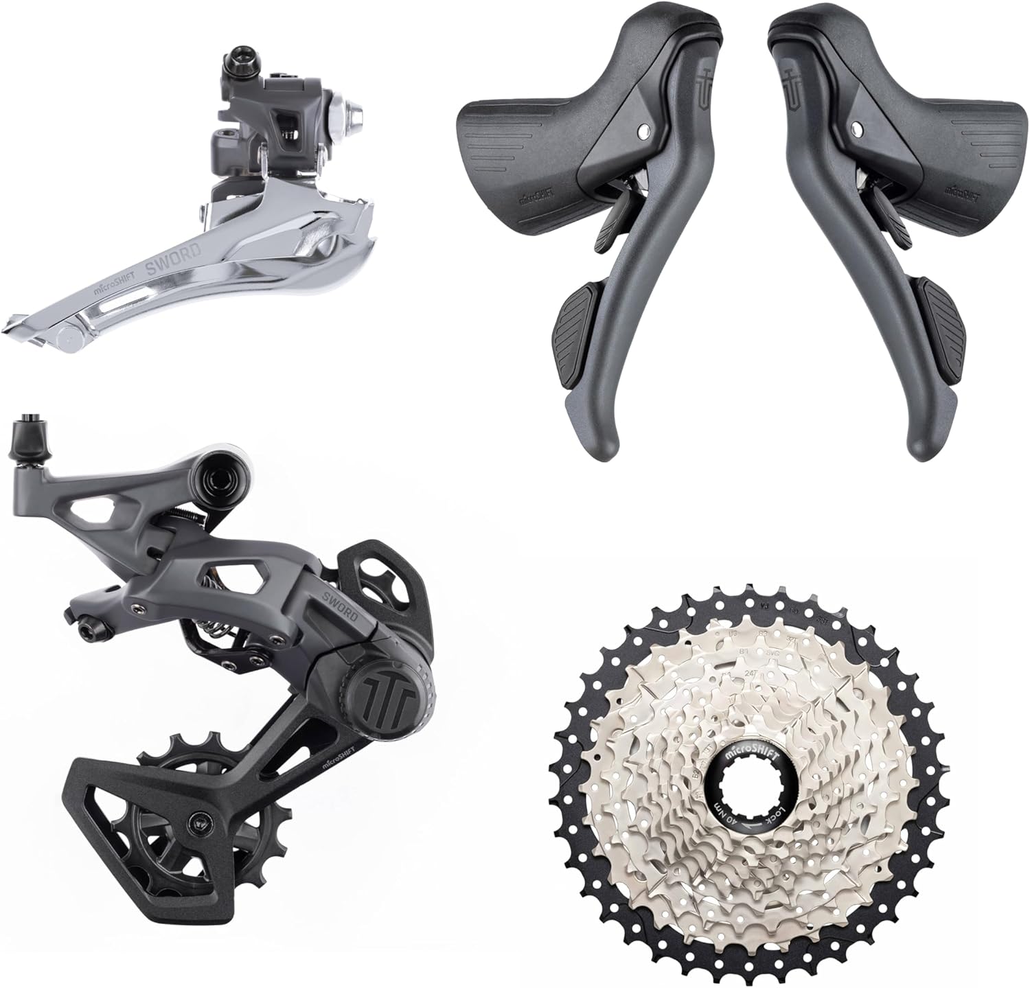 microSHIFT Sword 2x10-Speed Groupset - Includes Brake/Shifters
