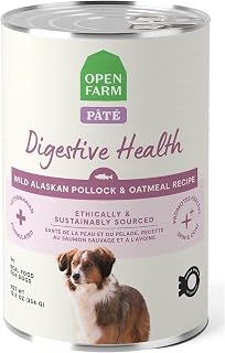 Open Farm Digestive Health Wet Dog Food, 12.5oz Cans (Case of 12) | Vet-Formulated, Whitefish & Pollock, Easily Digestible, Complete & Balanced, Traceable Ingredients, Non-GMO Fruits & Veggies.