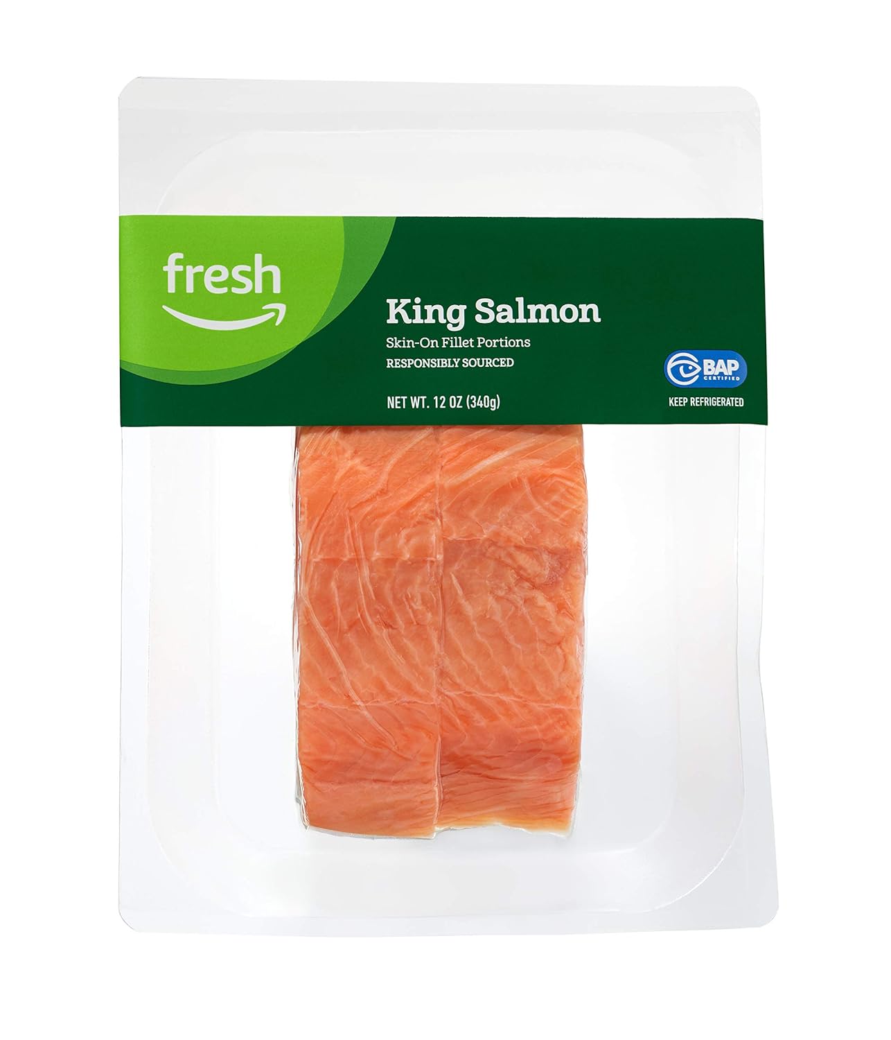 Fresh Brand King Salmon SkinOn Fillet Portions, 12 oz