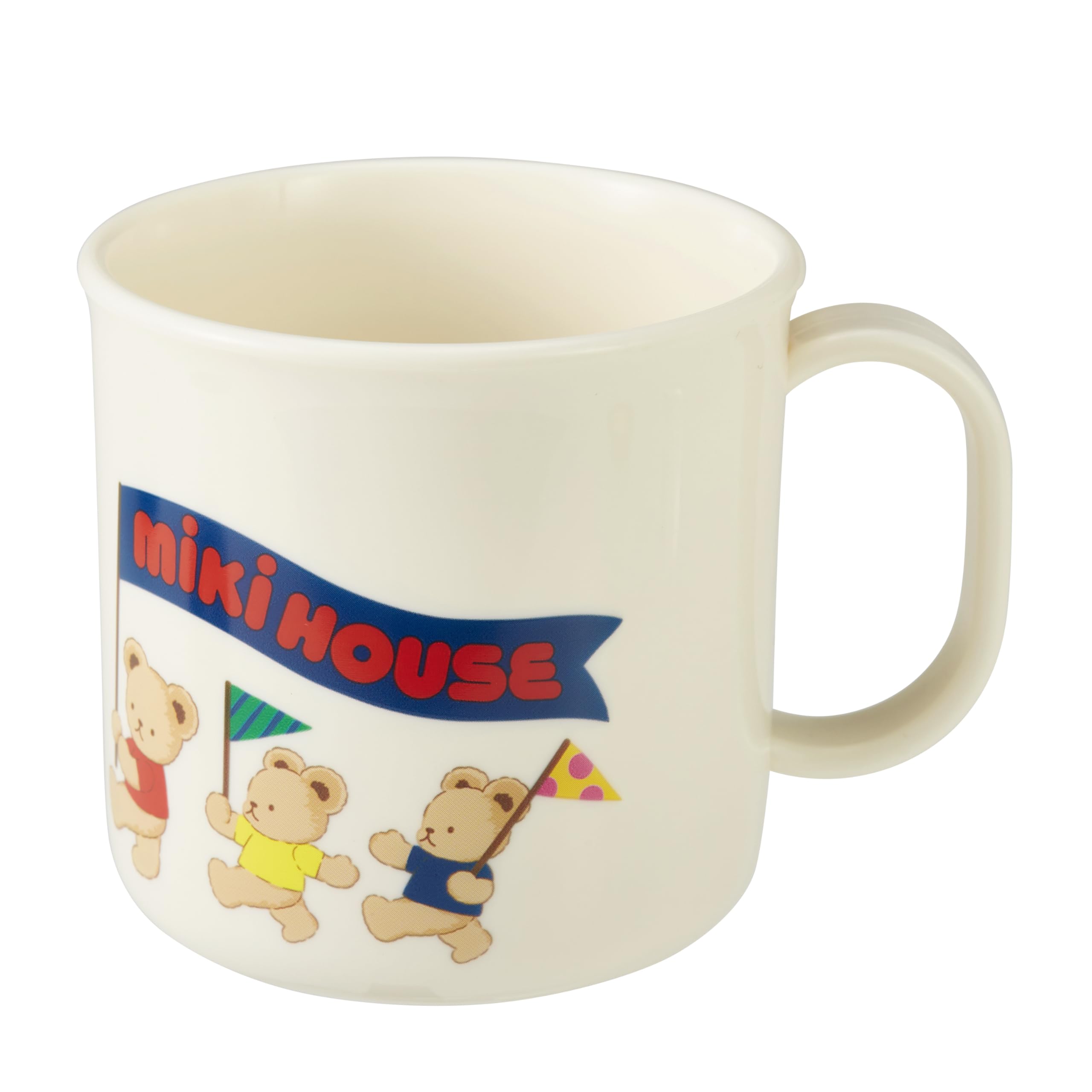 Miki House 15-4135-681 Cup, 6.8 fl oz (200 ml), Bear, Made in Japan, For Boys, Girls, Babies, Kids, Kindergarten, Nursery School, Microwave Safe, Dishwasher-Safe, Children's Clothes, Red