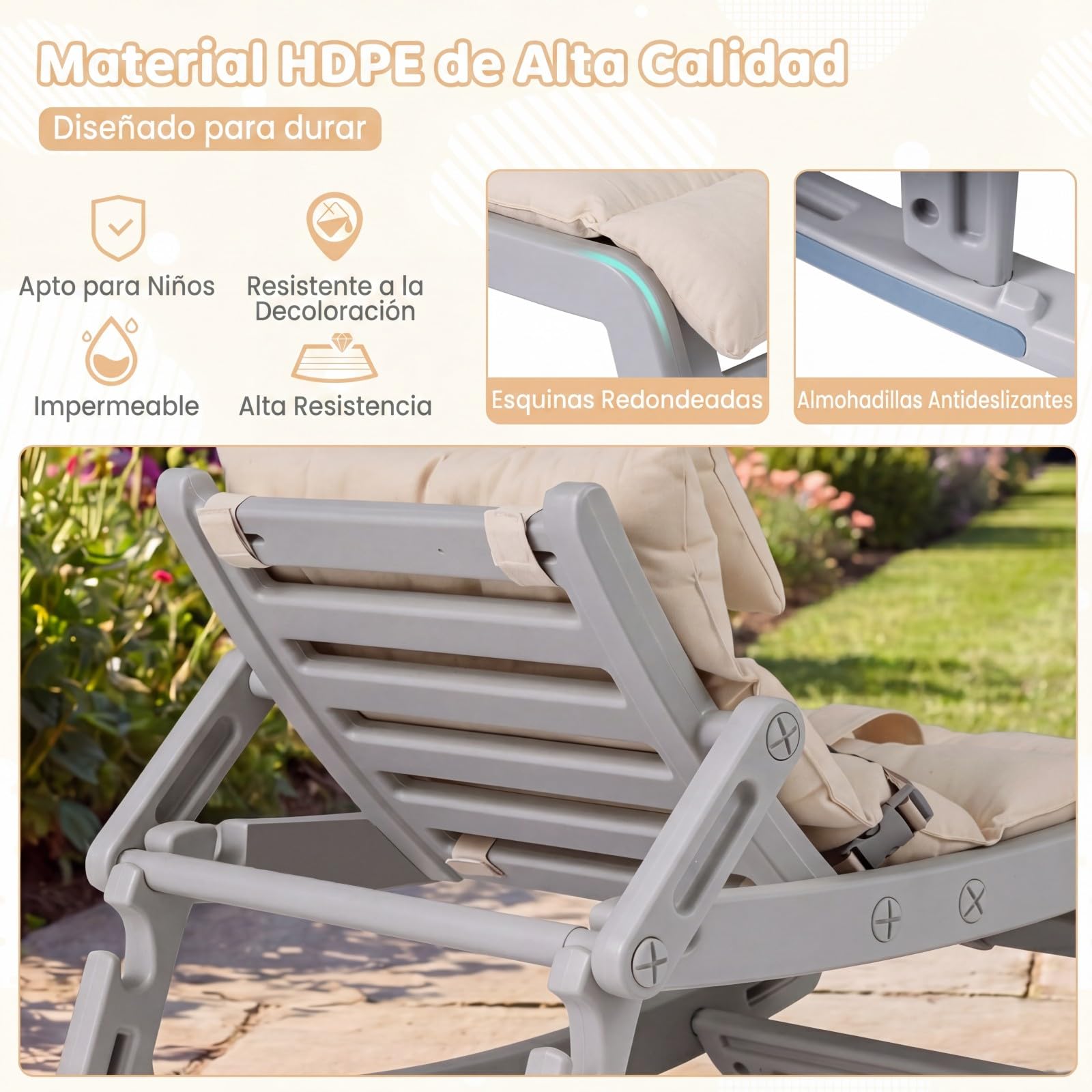 COSTWAY Silla Mecedora para Niños, Sillón Reclinable Infantil con Respaldo Ajustable, Cojín Extraíble y Lavable, Arnés de Seguridad, Mecedora para Niños de 6+ Meses, Guardería Sala de Juegos (Gris)