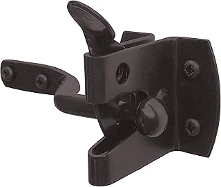 IRONTITE® Auto Gate Latch, Garden Gate Latch for Wooden Gates, Black Coated for Weather Protection, for External Use As Gate Latch & Door Latch (Black)