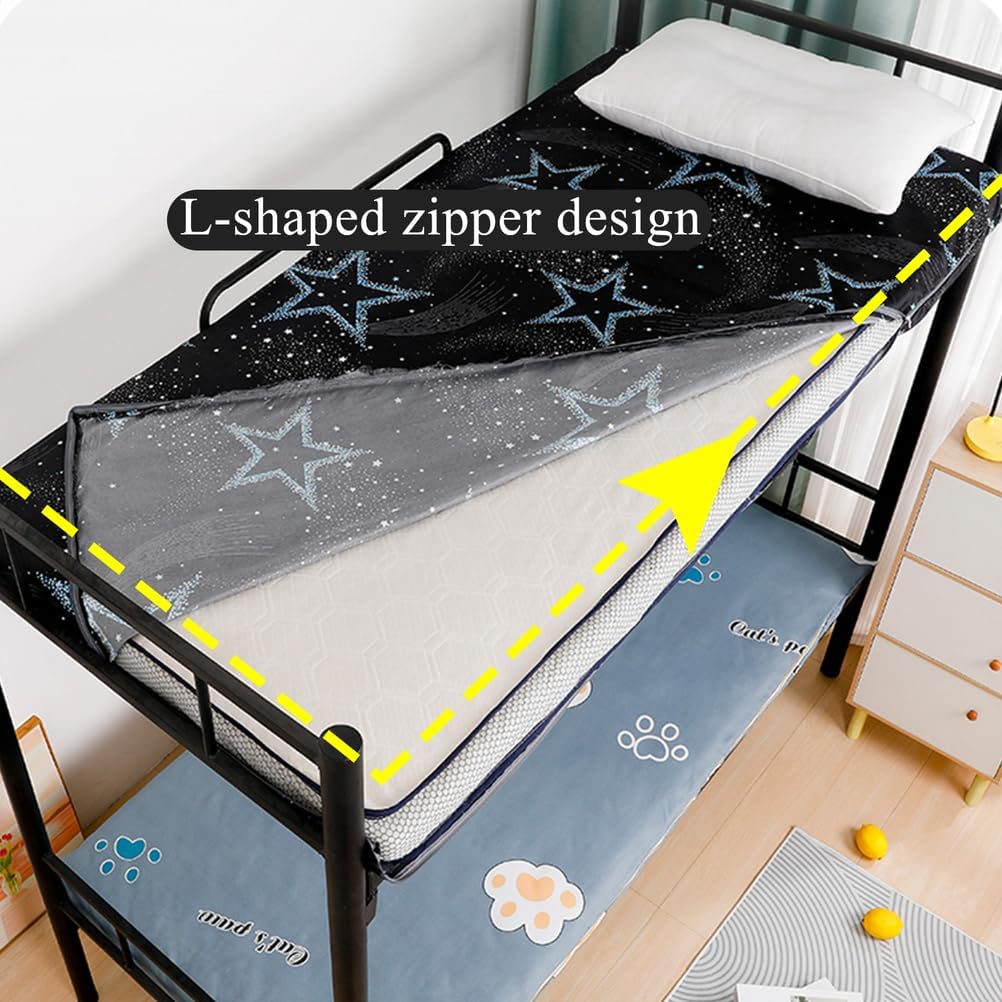 B,90x190cm,LDLCYCN Japanese Futon Mattress Cover with Zipper Full Wrap Tatami Mattress Protective Cover Dustproof Traditionnel Floor Mattress Cover for Bedroom Dormitory Soft Washable