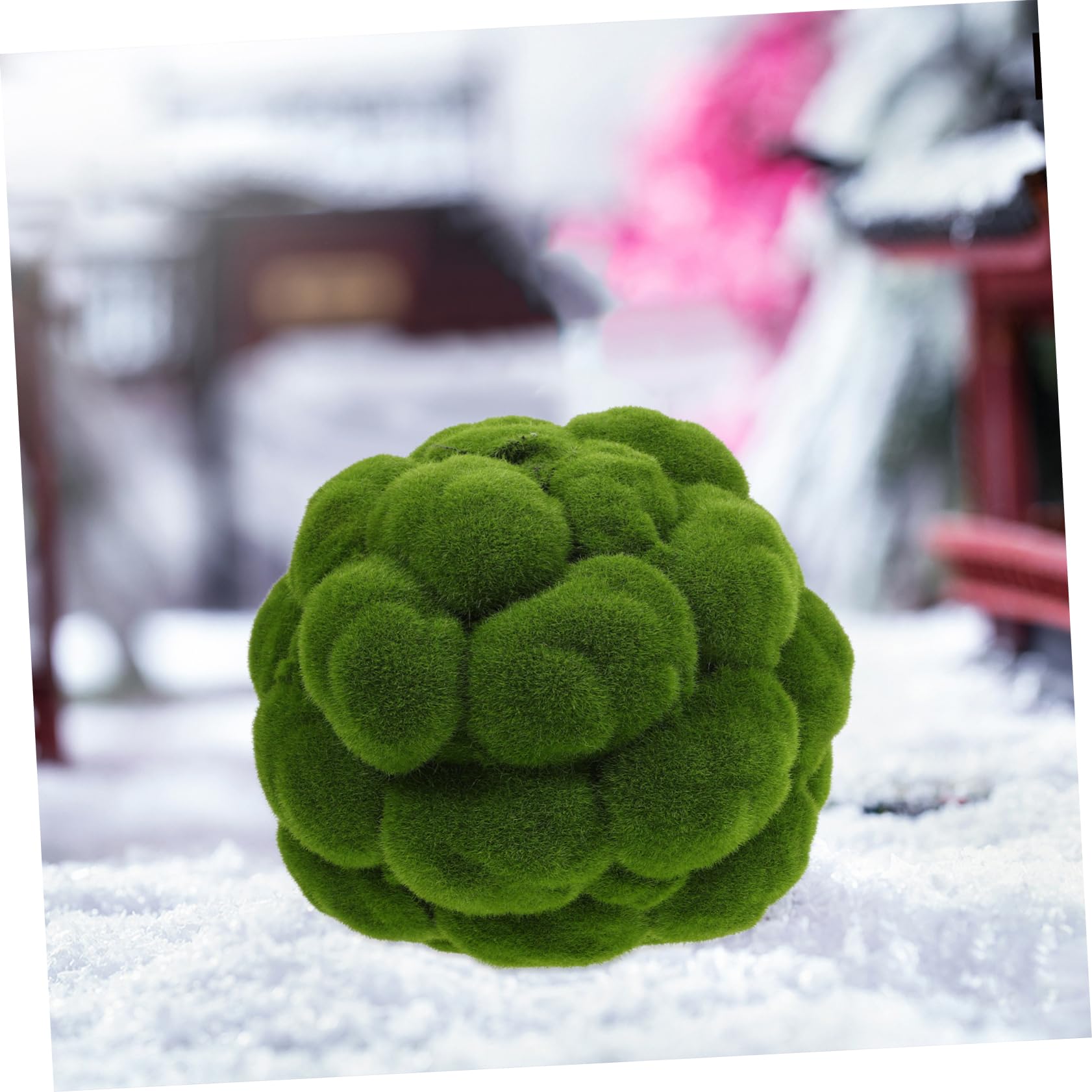 Amosfun Bola de Musgo Artificial Verde 1 PVC para Decoración