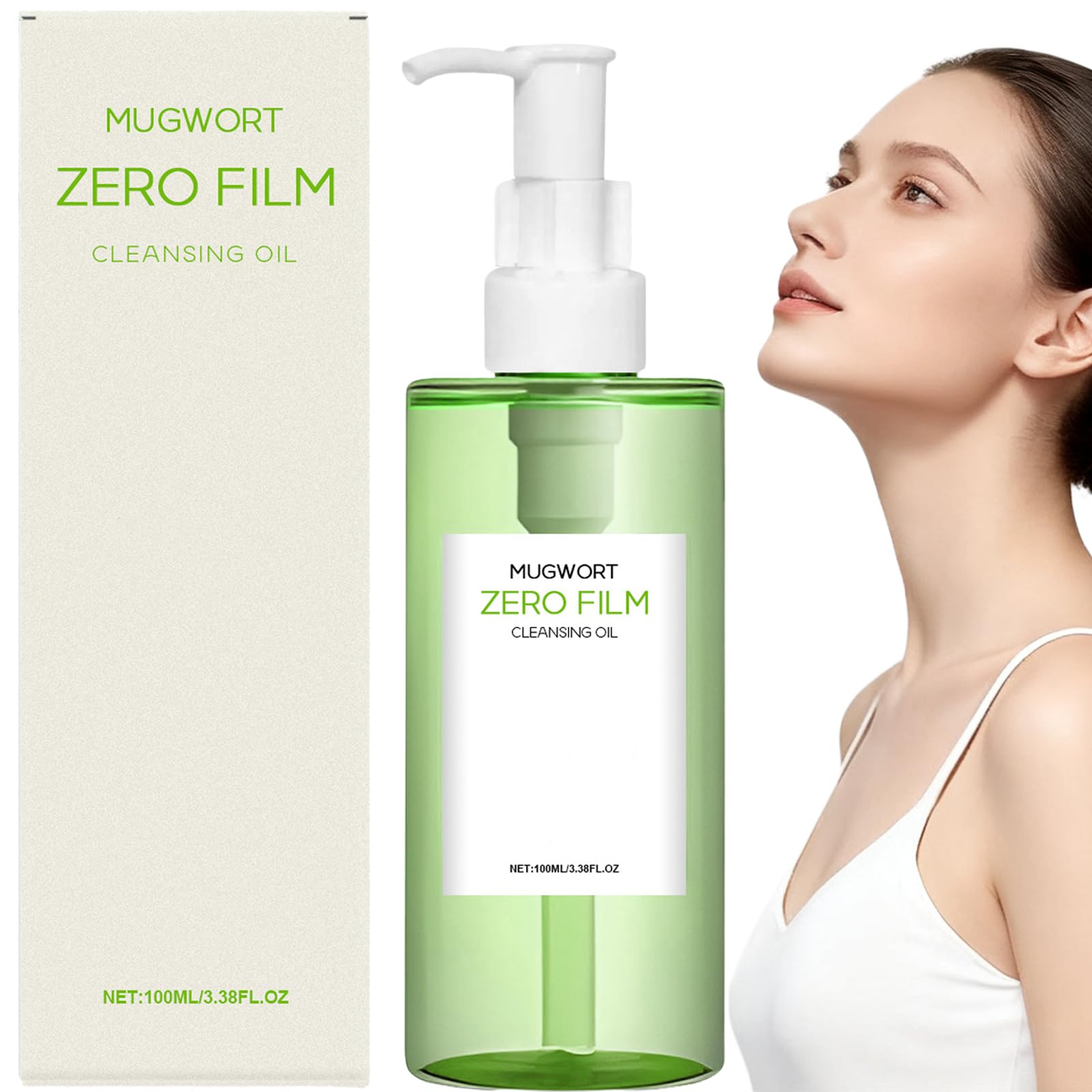 Olejek oczyszczający Mugwort Zero Film, oczyszczający olejek czyszczący, naturalny olejek do oczyszczania twarzy, głęboko oczyszczający olejek do twarzy, nawilżający olejek oczyszczający, codzienne
