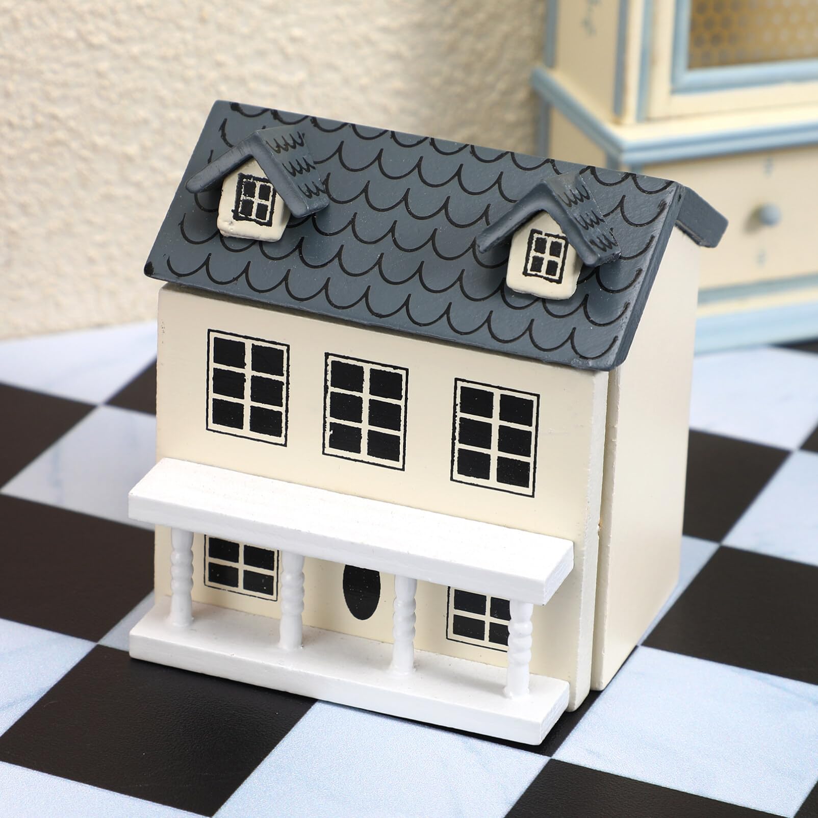 ifundom Miniature House Model Tiny Decorative Doll House 2.80X2.56X2.09In Adorable Miniature Scene for Desk Cabinet Decor Gift - Image 3