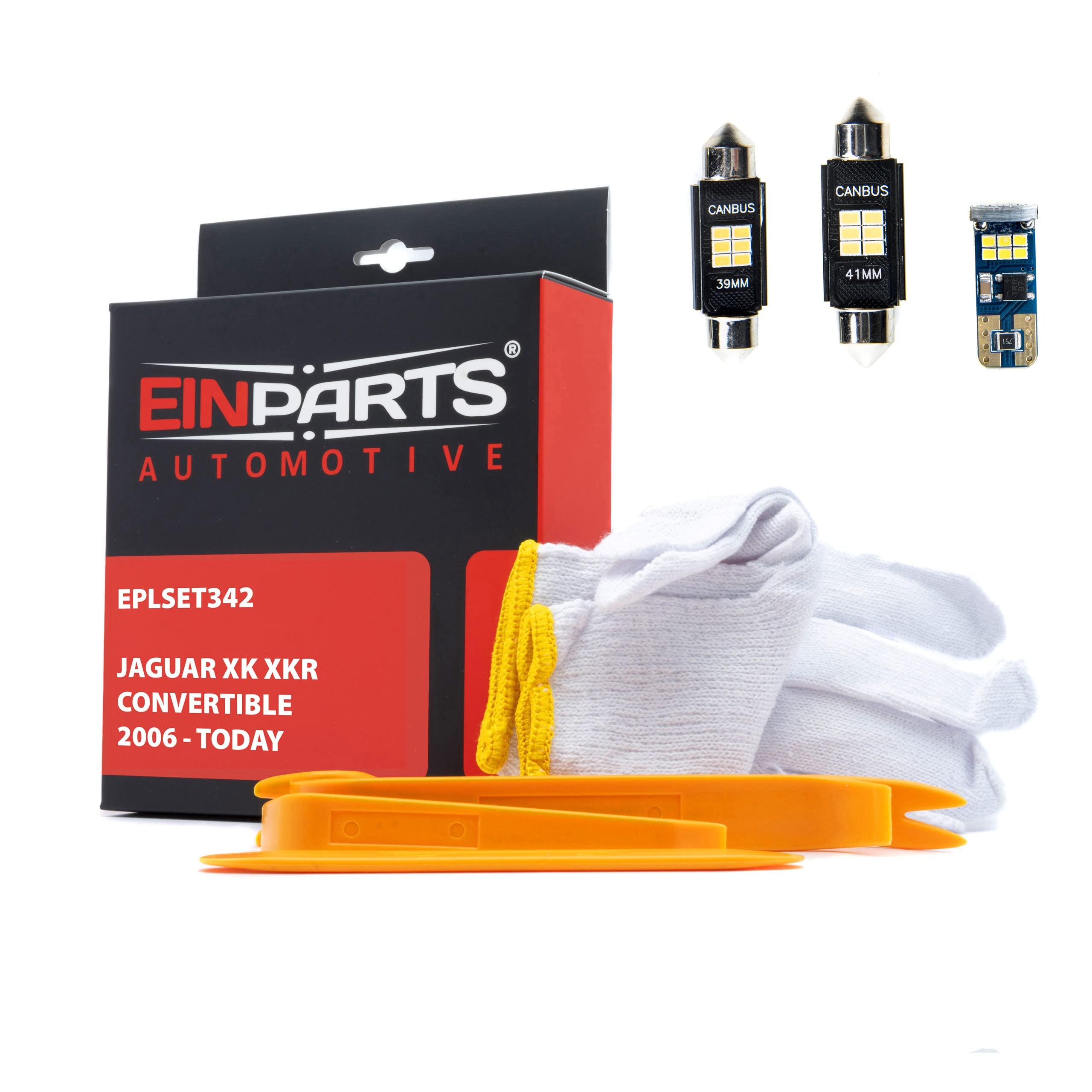 EinParts Juego de Bombillas LED para Coche, Sin errores Can-Bus, para interior de coche especifico para Jaguar XK XKR Convertible 2006-2009, 7 piezas