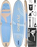 11’x35 Extra Wide Inflatable Paddle Board, 430lb Capacity Stable Paddleboard for Yoga, Stand up Paddle Board for Adults(x3), Full Coverage EVA Deck, 5 Handles, 100L Backpack, All-Round