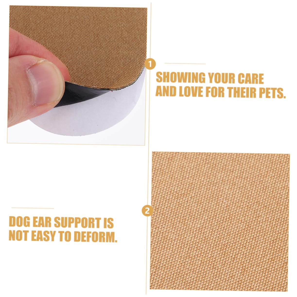 YARNOW 10 Paires Autocollants pour Oreilles De Chien Outil pour Relever Les Oreilles De Chien Kit De Positionnement d'oreille De Chiot Correction des Oreilles du Chien Tissu Non Tissé