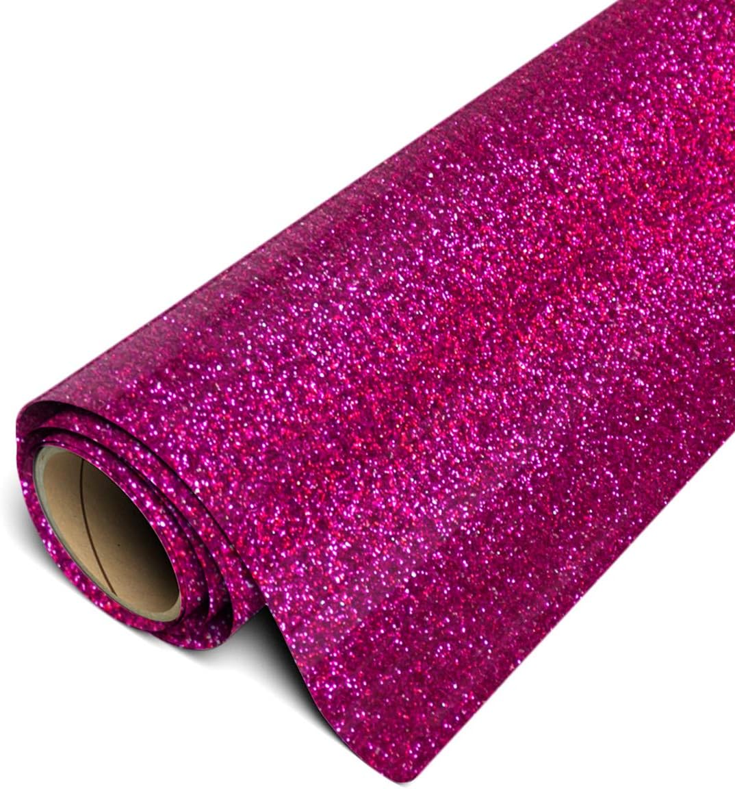 Siser Glitter HTV 11.8"x5yd Roll - Iron on Heat Transfer Vinyl (Cherry)