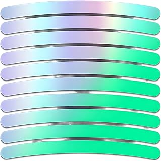 Phosphorescent Stickers - Waterproof for Car Motorcycle Wheel Tires - 40pcs 2.76 Inch Reflective Stickers for Night Safety on Bikes and Bikes - Universal Rainbow Rim Decoration Lines