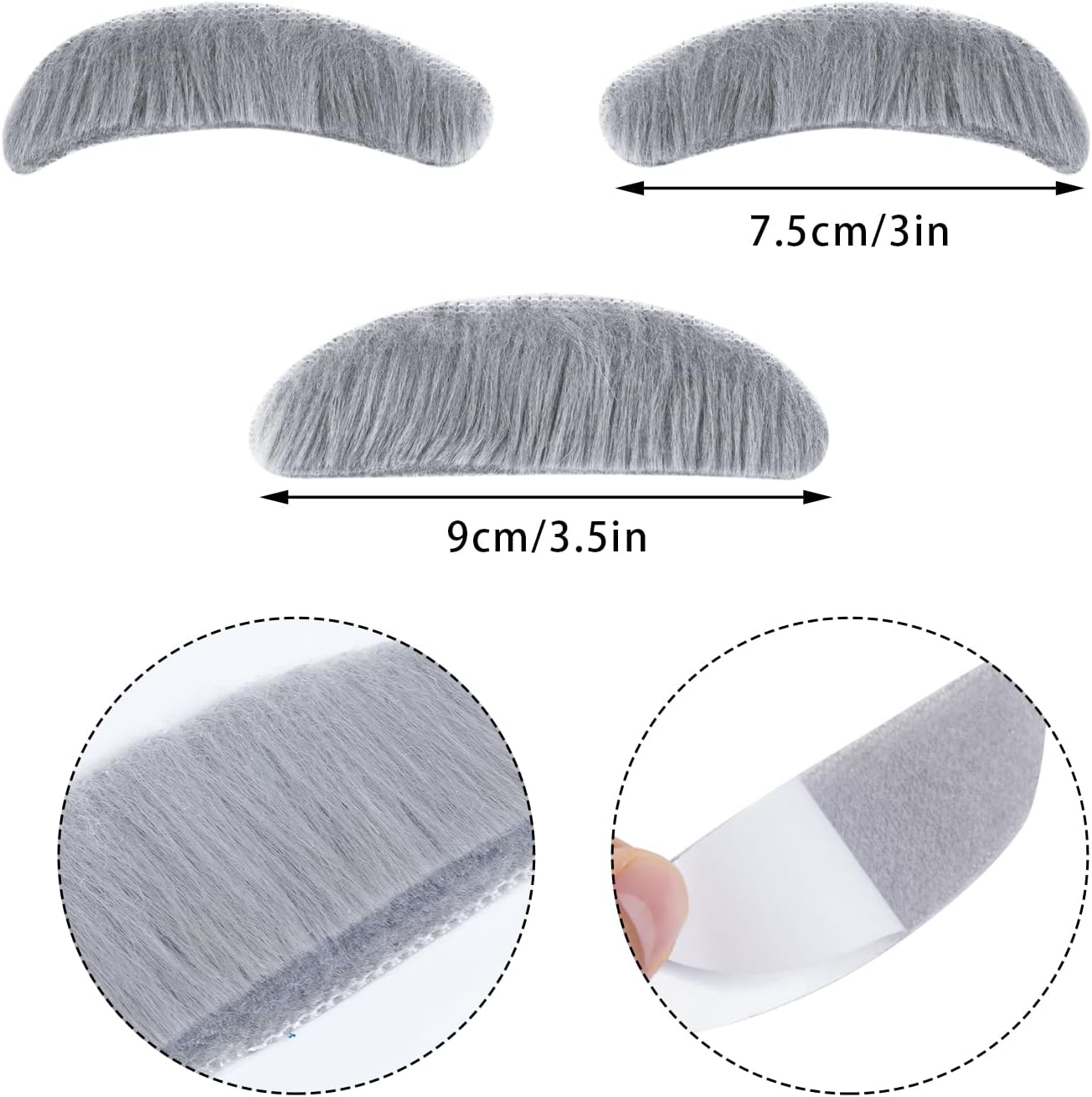 Sucrain 8PCS 1920s Old Man Costume Set Grandpa Accessories with Hat - Image 5