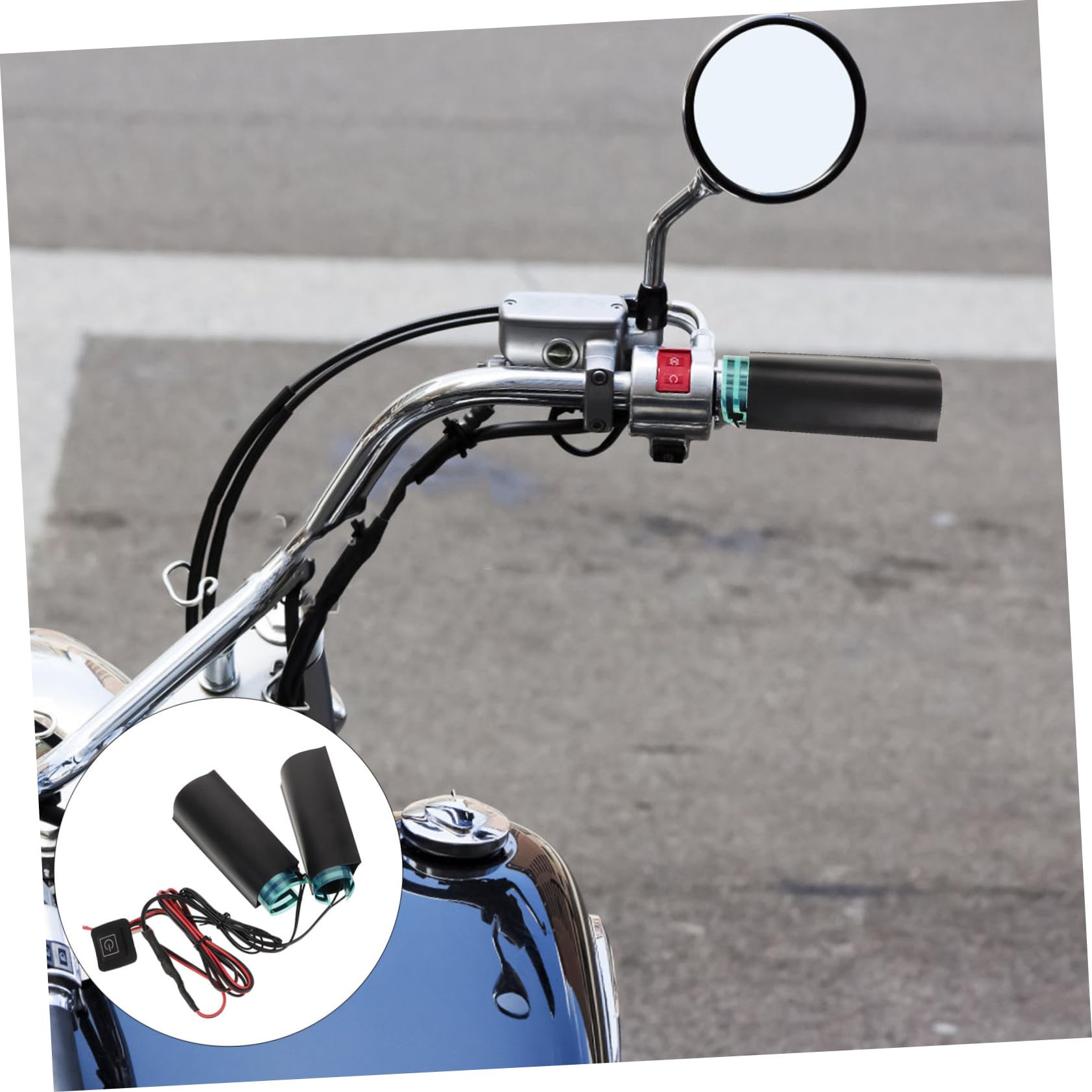 3pièces Poignées Chauffantes Électriques Universelles pour De Guidon Chauffant avec De Température à