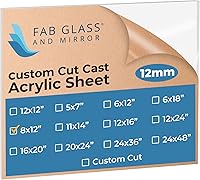 Vista 13 de Fab Glass and Mirror Hoja acrílica de plástico PET de 16 x 20 pulgadas de grosor para protección de estornudos, proyectos de manualidades, plexiglás