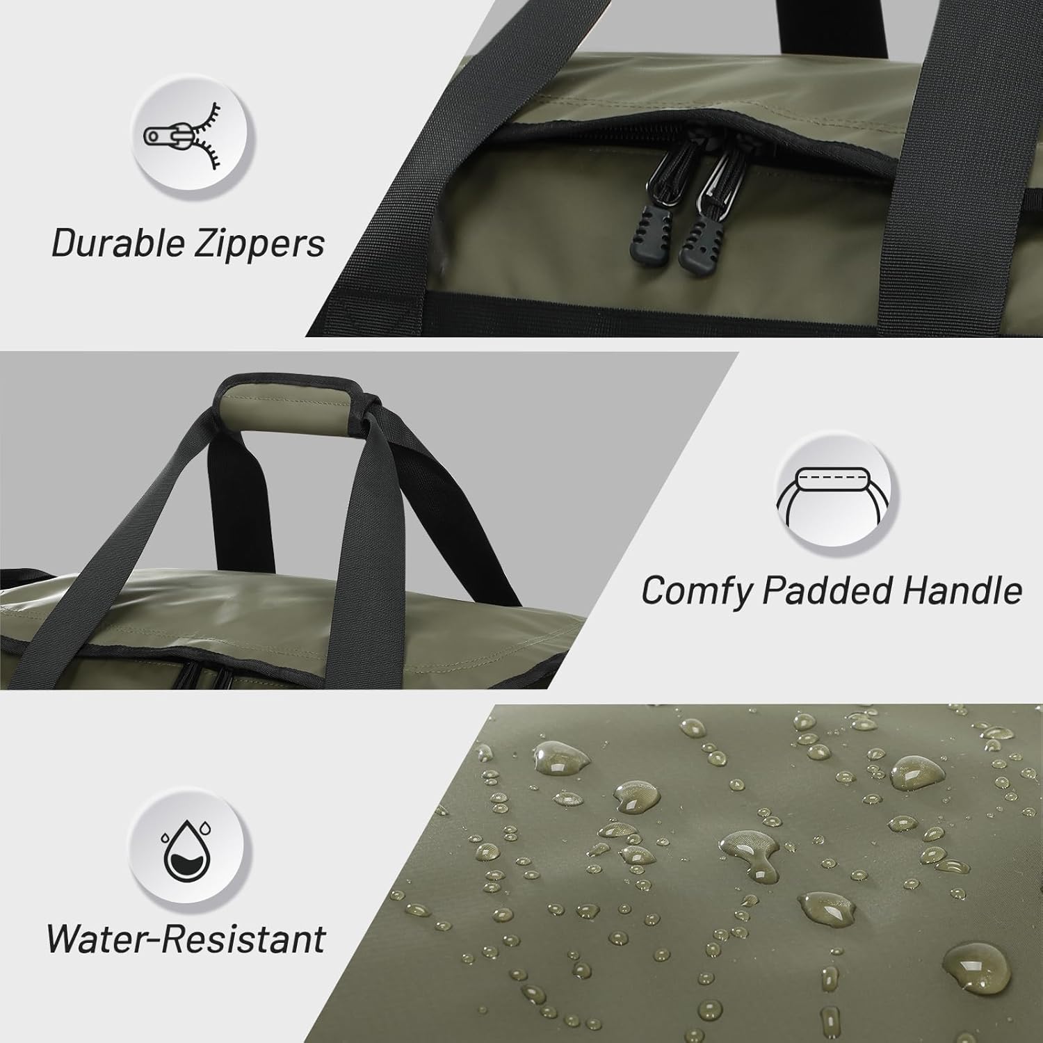 MIER Gym Bag for Men Large Duffel Backpack with Shoe Compartment, 60L Convertible Duffle Bags Weekender Overnight Bag for Gym Sports Travel, Green - Image 3