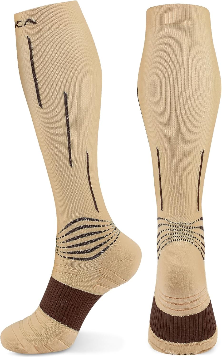 NEENCA Compression Socks, Medical Athletic Calf Socks for Injury Recovery & Pain Relief, Sports Protection—1 Pair, 20-30 mmhg