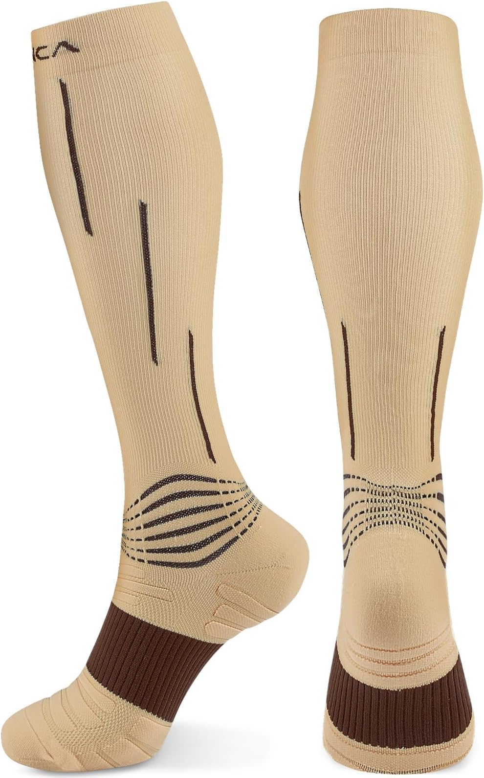 NEENCA Compression Socks, Medical Athletic Calf Socks for Injury Recovery & Pain Relief, Sports Protection—1 Pair, 20-30 mmhg