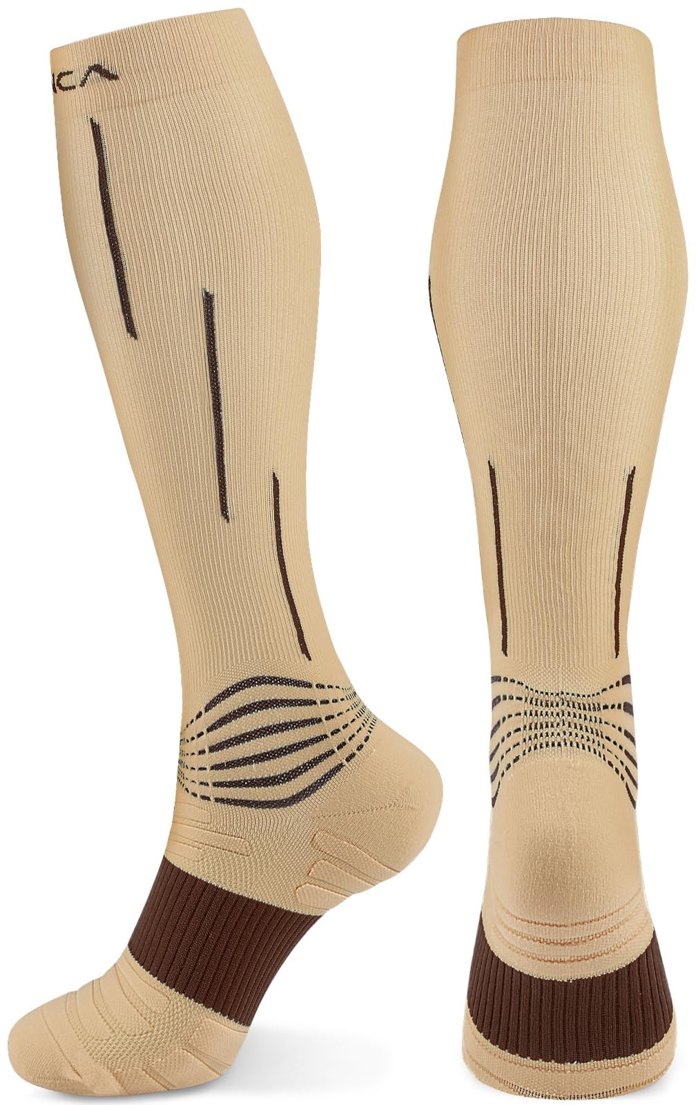 NEENCA Compression Socks, Medical Athletic Calf Socks for Injury Recovery & Pain Relief, Sports Protection—1 Pair, 20-30 mmhg