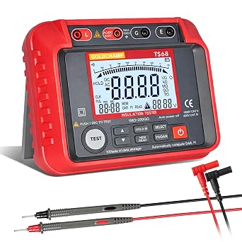 Digital Insulation Resistance Tester 250V-2500V, Kethvoz Megohmmeter 1M 200G , AC/DC 10V600V, DAR PI Testing, 2000 Digits Multi Tester Meter with Auto Range, Backlit LCD, 100 Data Storage