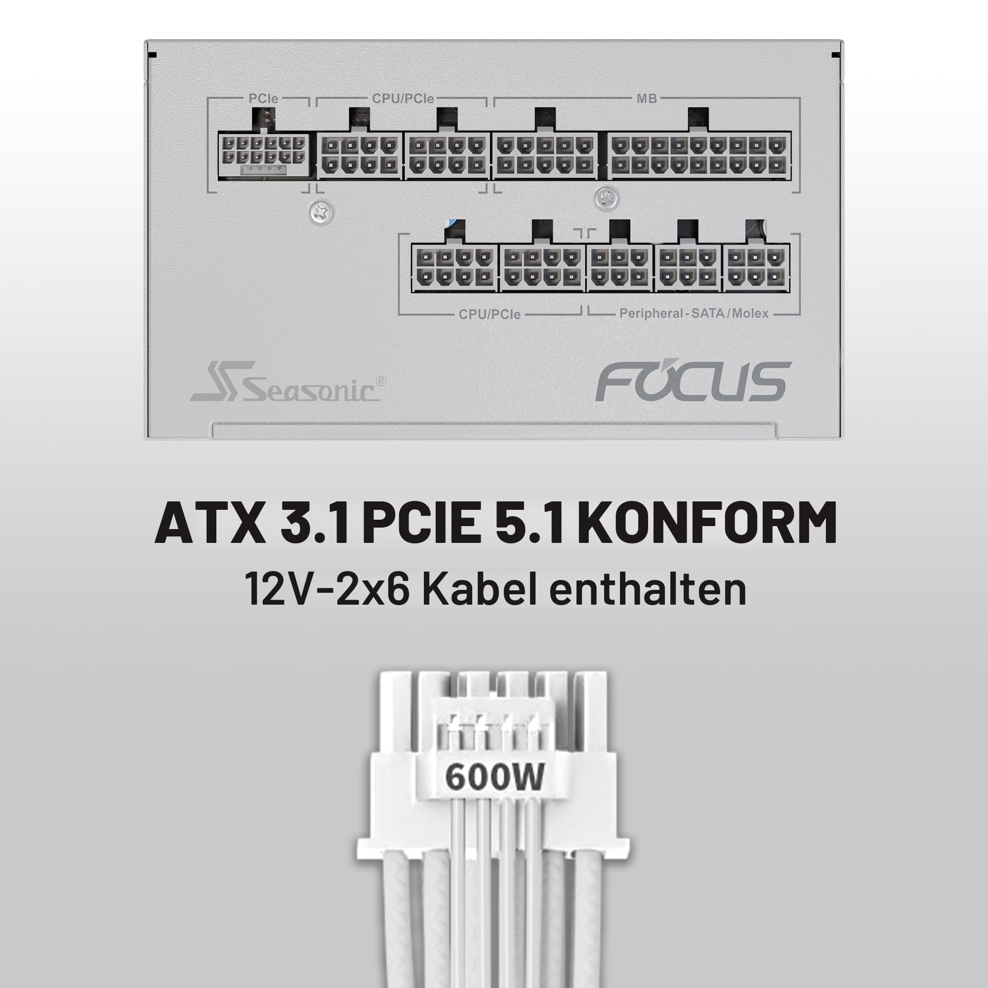 Seasonic Focus GX-750 ATX 3.1 White | PC-Netzteil