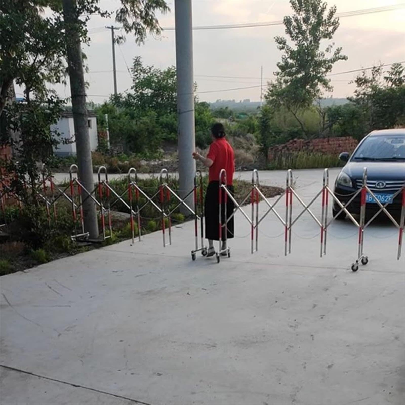Barrera de tráfico metálica retráctil portátil/Barricada móvil