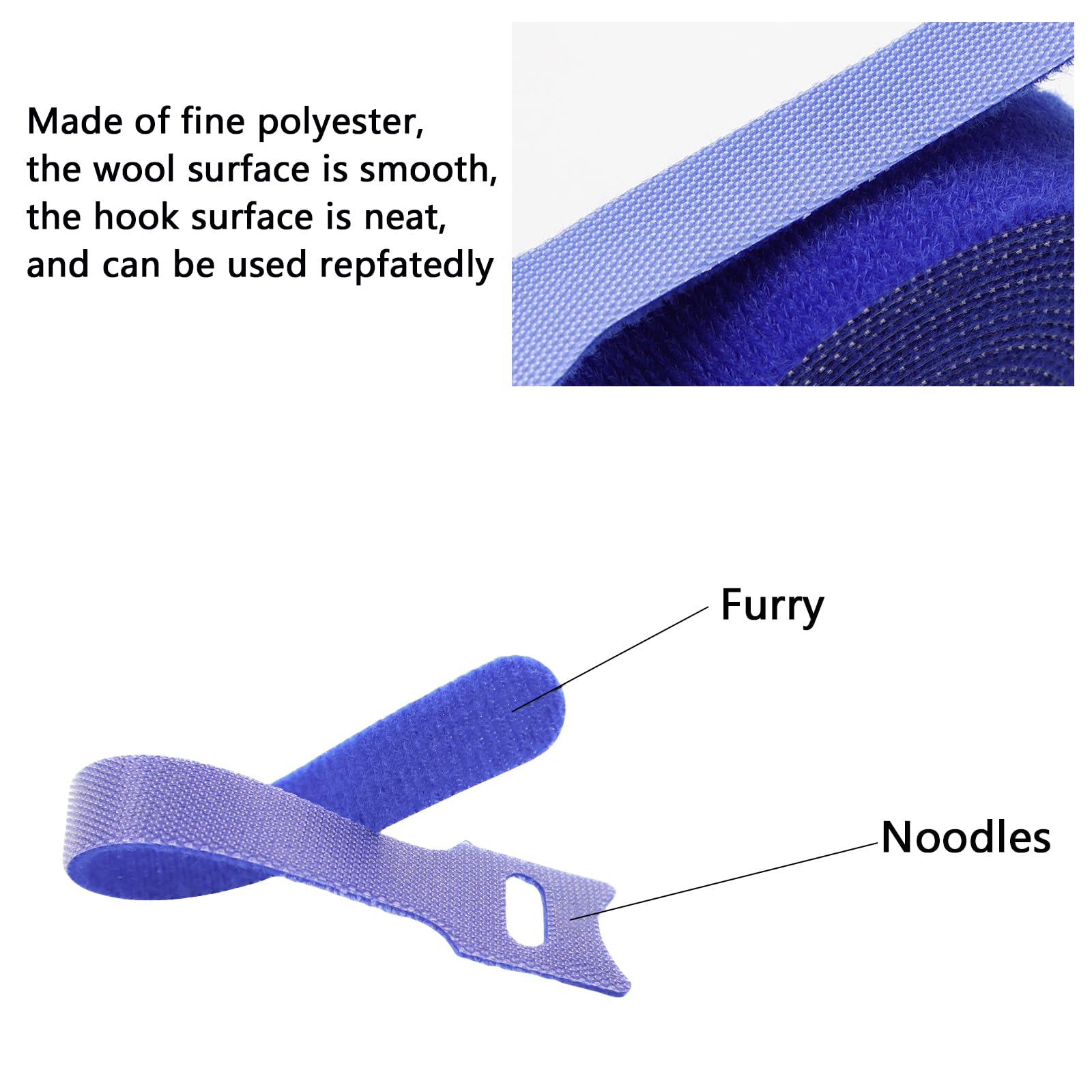 GaoBangM Lot De 100 Attaches De Câble Réutilisables, Attaches De