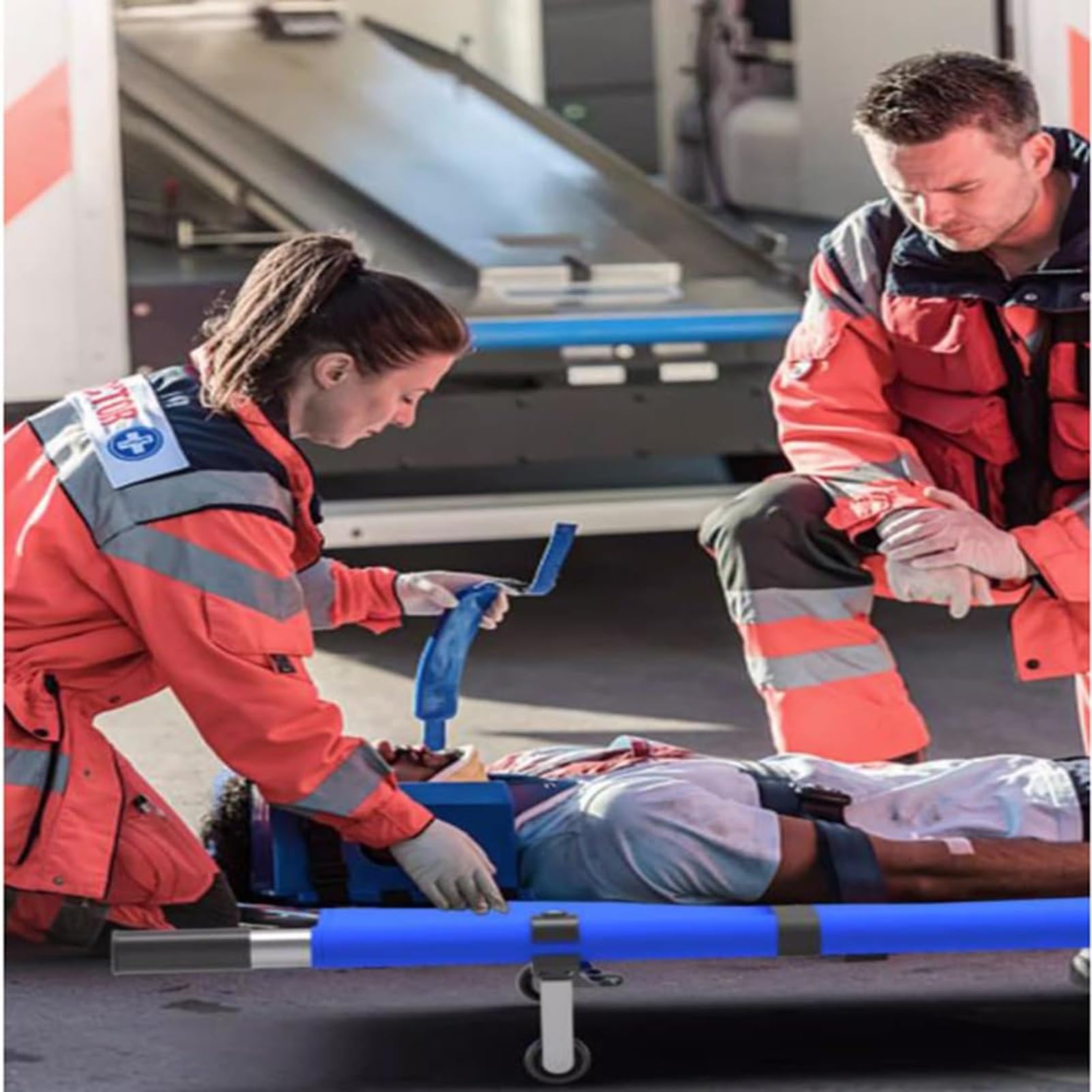 Camilla plegable de rescate, Camilla médica de emergencia para pacientes, Camilla de rescate para exteriores, Camilla portátil de aleación de aluminio Ligera., Camouflage
