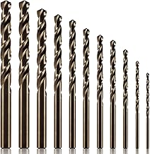 Metallbohrer Set HSS-E Cobalt Pro 11-teilig, Bohrer Set 1-6mm, 0,5mm Schritte, HSS Bohrer, Cobalt Bohrer Set, für Edelstahl, Stahl, Eisen usw