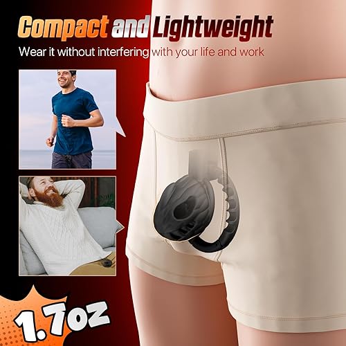 Miniatura 4 de Jaula de castidad masculina, dispositivo de castidad grande y ligero con 8 tamaños ajustables y bloqueo invisible, engranaje de bondage y