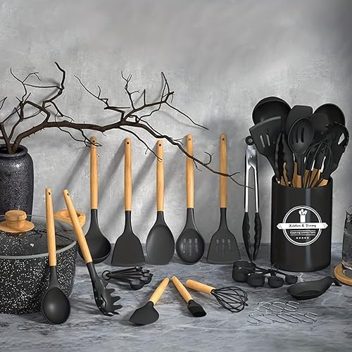 Miniatura 3 de Juego de utensilios de cocina, utensilios de cocina de silicona, 43 piezas, resistentes al calor, utensilios de cocina antiadherentes, herramientas