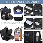 Extra Large 50L Travel Laptop Backpack for Men Women,Water Resistant 17 inch Laptop Backpack Work Bag with USB Charging Port,Big Capacity Heavy Duty TSA Approved Business College Computer Bag,Black