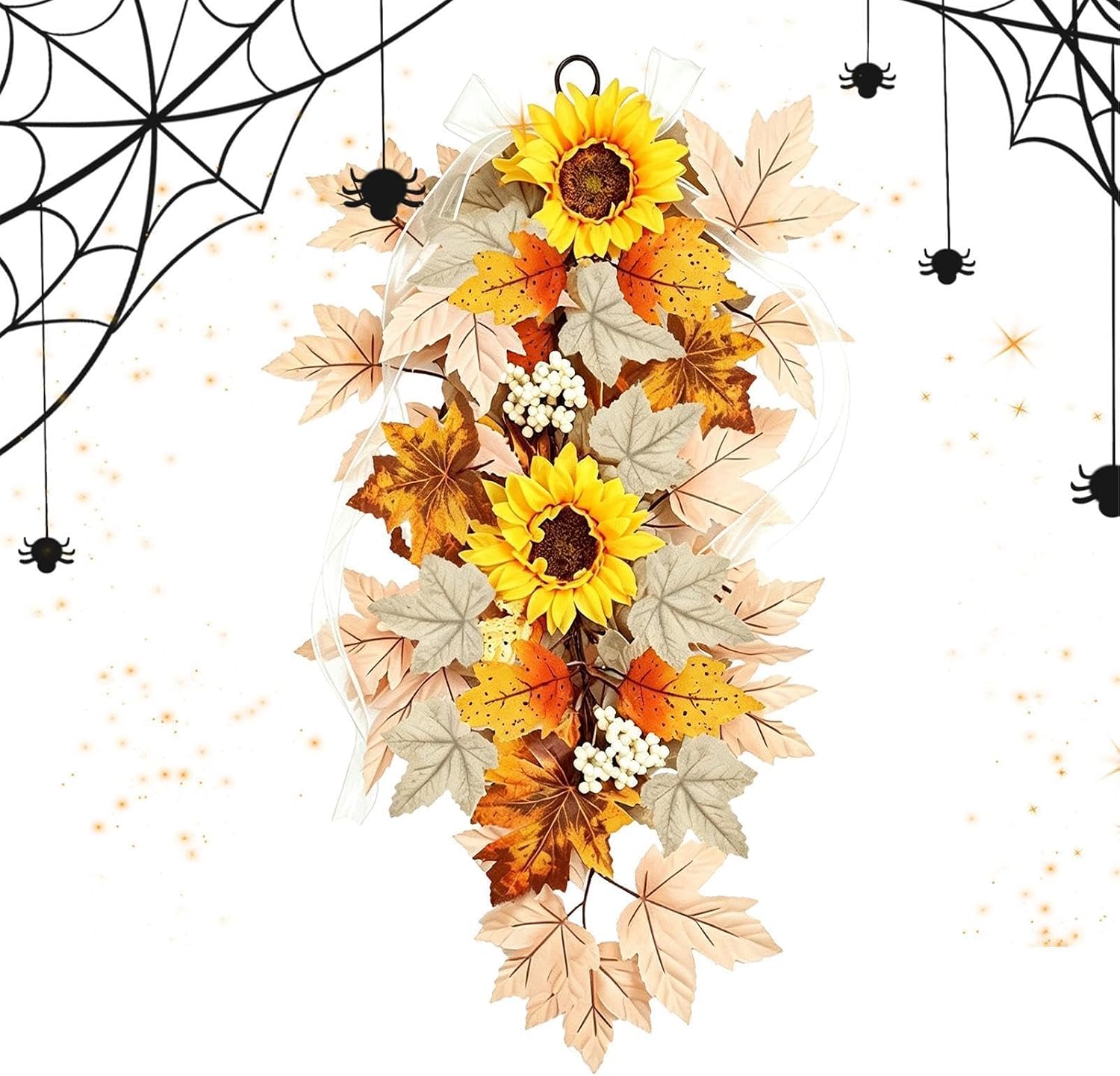 Fall Door Swag Artificial Sunflower Thanksgiving Wall Decoration