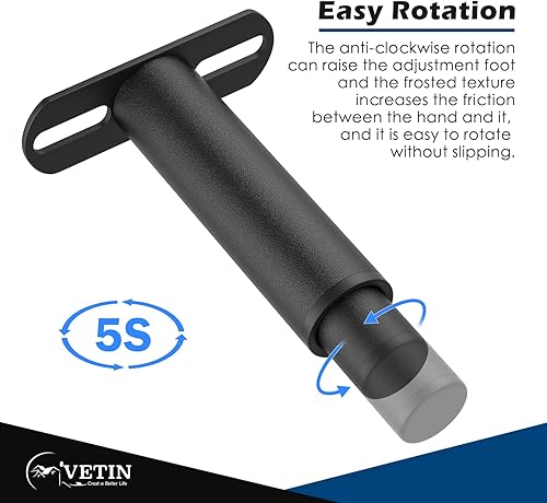 Miniatura 6 de VETIN Soporte de marco de cama, patas de soporte de cama de 7 a 13 pulgadas, patas de soporte de marco de cama, reemplazo de patas de soporte de