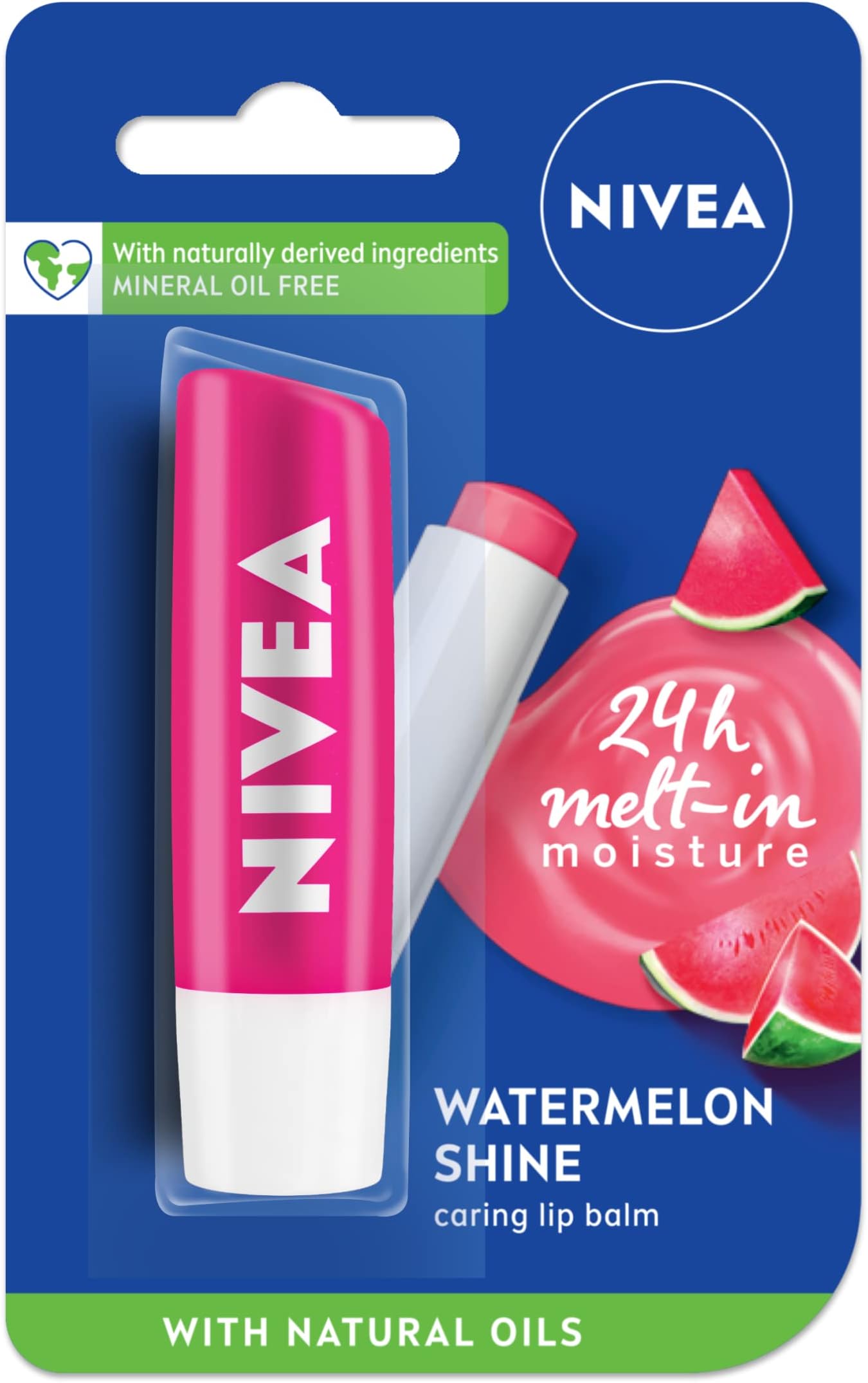 Nivea Fruity Shine Watermelon Lip Balm, 4.8gm (Ship from India)