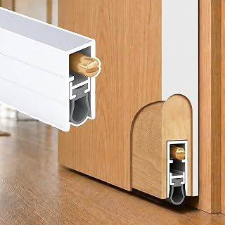 Full Mortise Automatic Drop Down Door Seal - 3PCS Weatherproof Draft Stopper for Interior/Exterior Doors, 30" (76 cm) Energy-Saving Dust Seal, Windproof Gap Filler