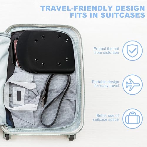 Miniatura 6 de MYKASEN Hat Travel Case, Hat Carrier Case with Carrying Handle and Adjustable Shoulder Strap, Works Great as Hat Storage for Baseball Caps to