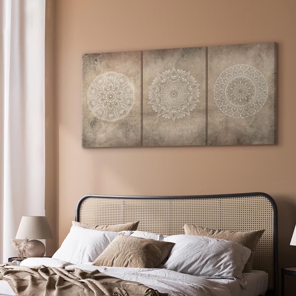 murando - Leinwandbild Set Struktur-Wandbilder 3er, 180x90 cm, 3-teilig | Hochwertige Leinwand, sofort aufhängbar, ideal fürs Wohn- oder Schlafzimmer, wasserfest und lichtecht, langlebig, stilvoll