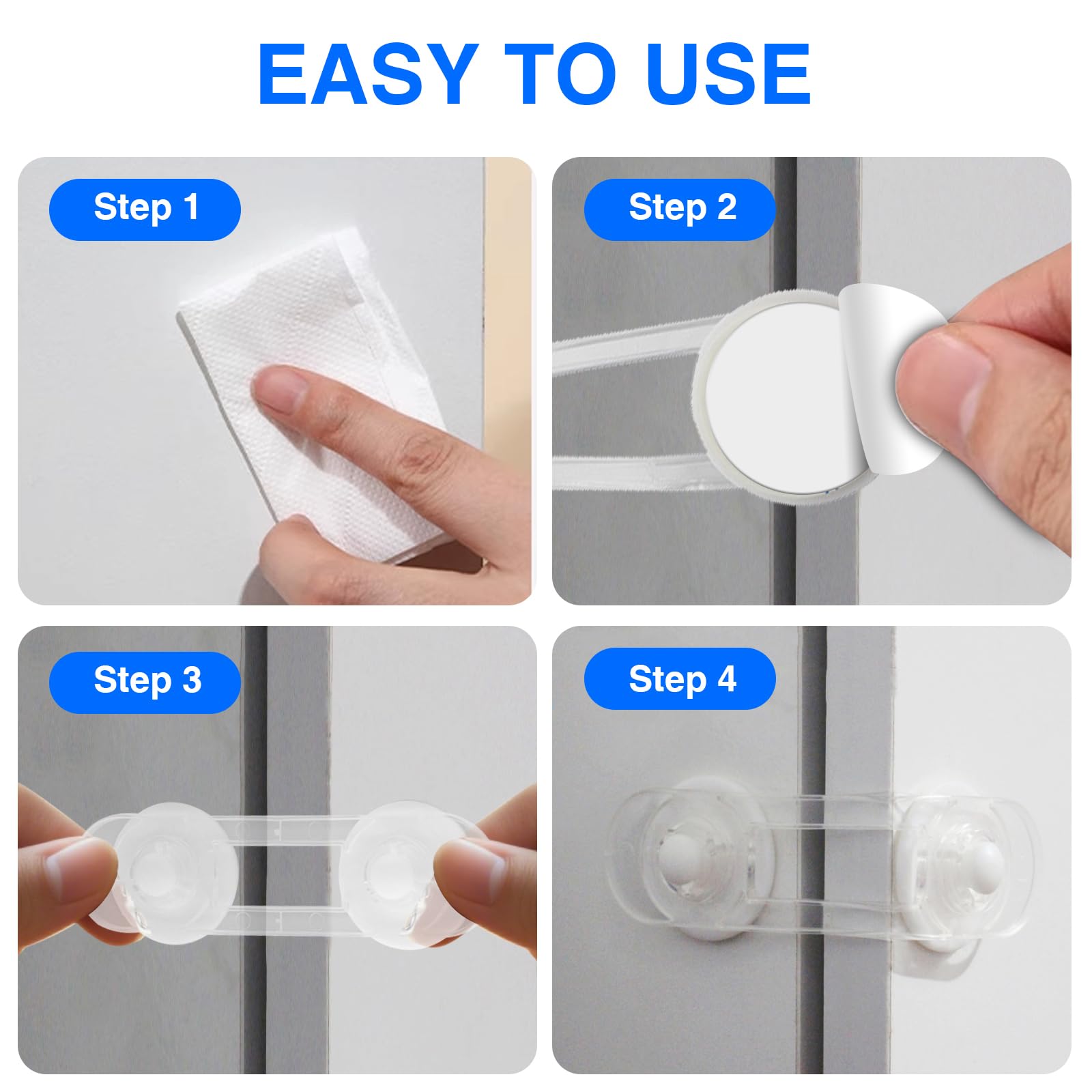 10 Pack Child Locks for Kitchen Cupboards - Image 4