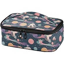 SHJI Cooler Bag Astronauts Skateboard Pastel Lunch Bag Reusable Insulated Lunch Box for Women Men Cooler Tote Bag Picnic Beach Office Work School