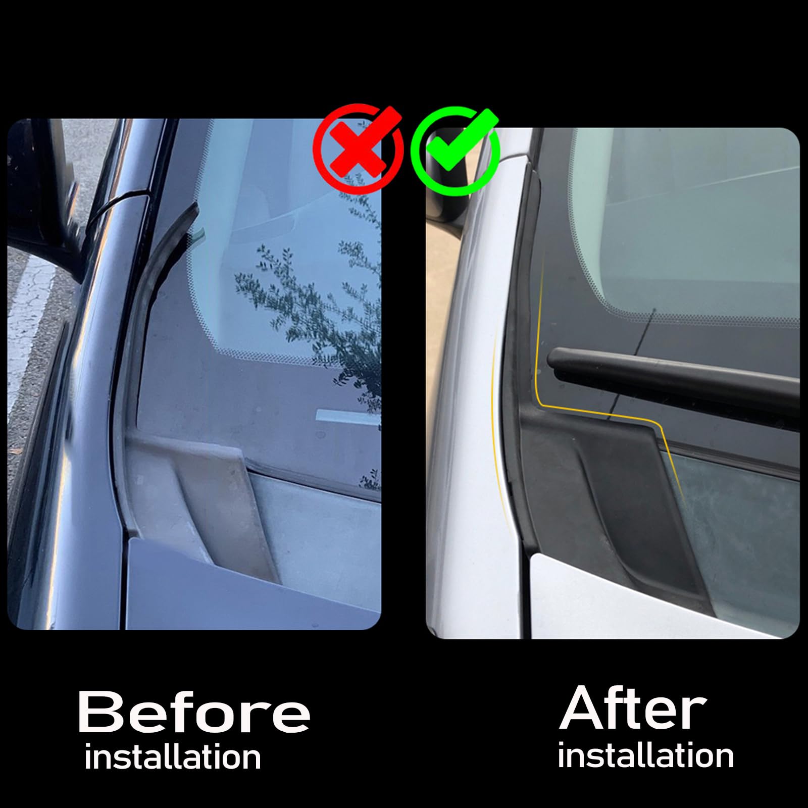 Front Windshield Wiper Side Cowl Extension Cover Trim For Toyota Sienna 2011-20 Front Windshield Wiper Side Cowl Extension Cover Trim For Toyota Sienna 2011-20