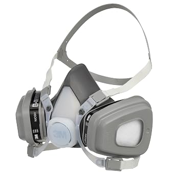 3M Half Facepiece Disposable Respirator Assembly 51P71, NIOSH Approved, Organic Vapor/P95 Respiratory Protection (OV/P95), Small, Permanently Attached Cartridges, 1 Unit