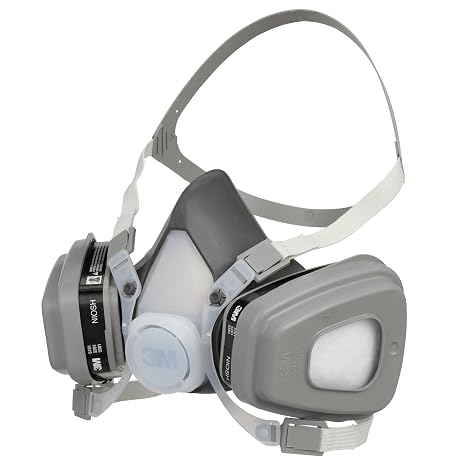 3M Half Facepiece Disposable Respirator Assembly 51P71, NIOSH Approved, Organic Vapor/P95 Respiratory Protection (OV/P95), Small, Permanently Attached Cartridges, 1 Unit