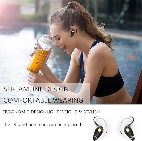 Miniatura 5 de Auricular Bluetooth, V5.0 Ultraligero Inalámbrico Auricular Teléfono Celular con Micrófono Auricular Control de Volumen, Auriculares Manos Libres