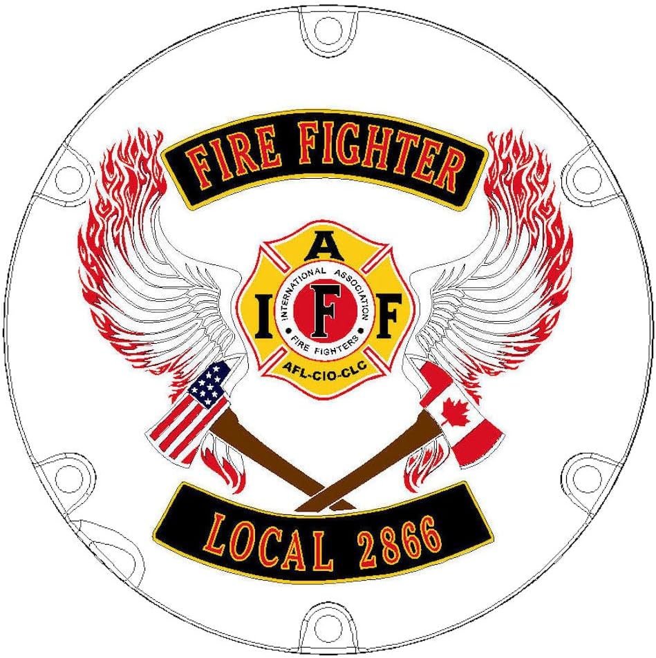 IAFF-MG logo with Local No. - Sportster Derby Cover