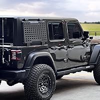 Vista 3 de FURYENGRAVER Kit de panel lateral MOLLE para almacenamiento en ventana trasera con decoración protectora para Jeep Wrangler 2018-2025 JL de 4 puertas